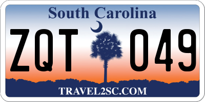 SC license plate ZQT049