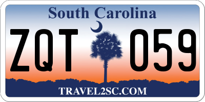 SC license plate ZQT059