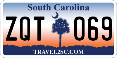 SC license plate ZQT069