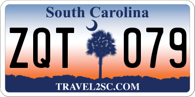 SC license plate ZQT079