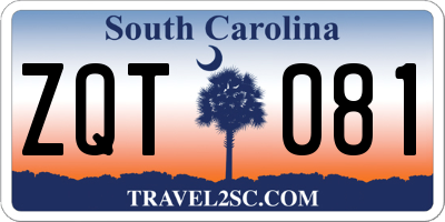 SC license plate ZQT081