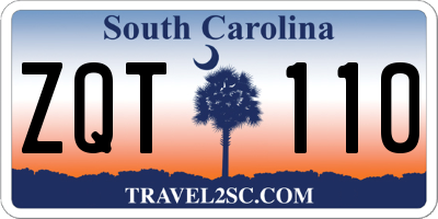 SC license plate ZQT110
