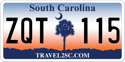 SC license plate ZQT115