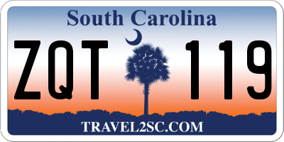 SC license plate ZQT119