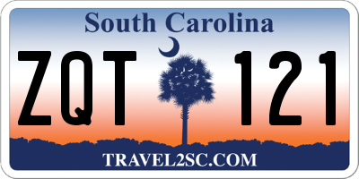 SC license plate ZQT121