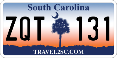 SC license plate ZQT131