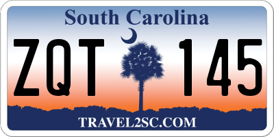 SC license plate ZQT145