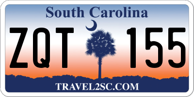 SC license plate ZQT155
