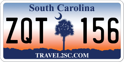 SC license plate ZQT156