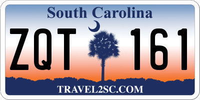 SC license plate ZQT161