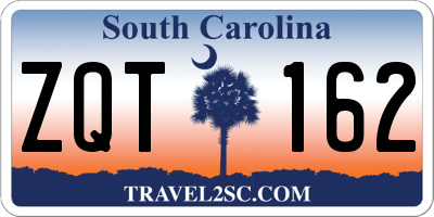 SC license plate ZQT162