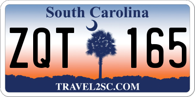 SC license plate ZQT165