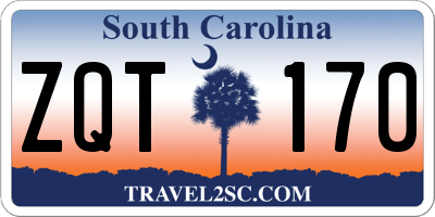 SC license plate ZQT170