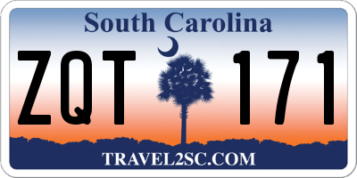 SC license plate ZQT171