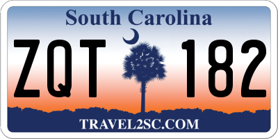 SC license plate ZQT182