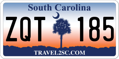 SC license plate ZQT185