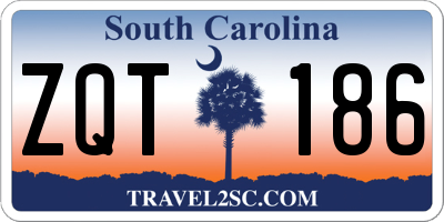 SC license plate ZQT186