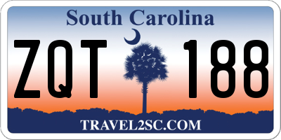 SC license plate ZQT188