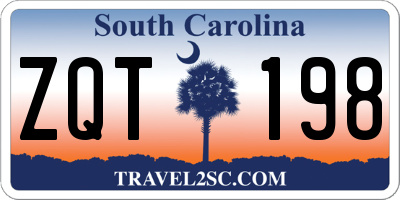 SC license plate ZQT198