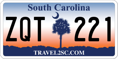 SC license plate ZQT221