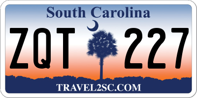 SC license plate ZQT227