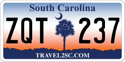 SC license plate ZQT237
