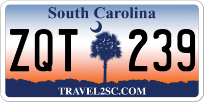 SC license plate ZQT239