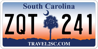 SC license plate ZQT241