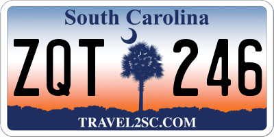 SC license plate ZQT246