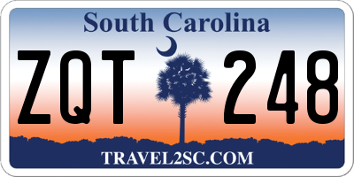 SC license plate ZQT248