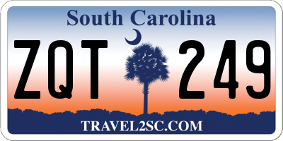 SC license plate ZQT249
