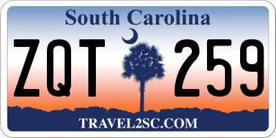 SC license plate ZQT259