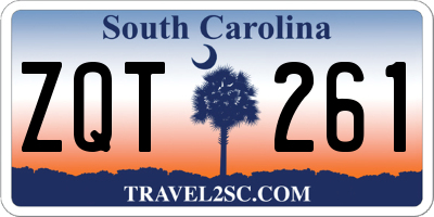 SC license plate ZQT261