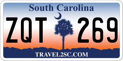 SC license plate ZQT269