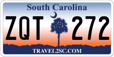 SC license plate ZQT272
