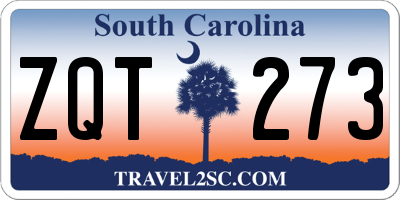 SC license plate ZQT273