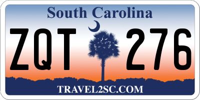 SC license plate ZQT276