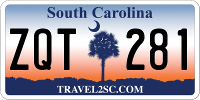 SC license plate ZQT281