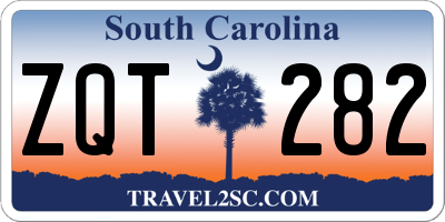 SC license plate ZQT282