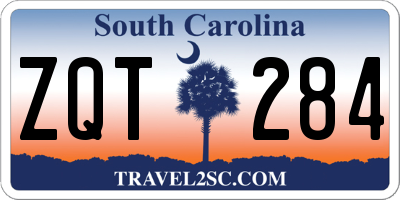 SC license plate ZQT284