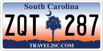 SC license plate ZQT287