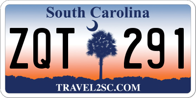 SC license plate ZQT291