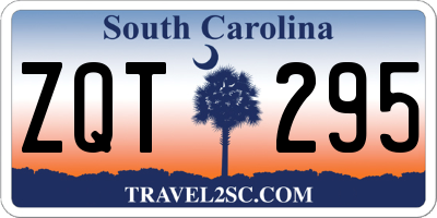 SC license plate ZQT295