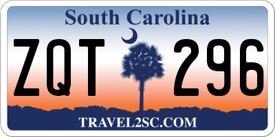 SC license plate ZQT296