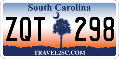 SC license plate ZQT298