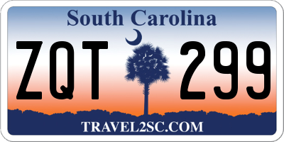 SC license plate ZQT299