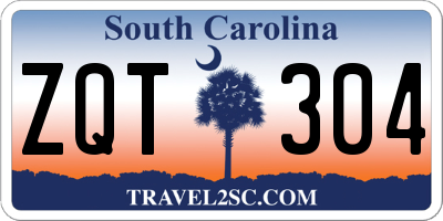 SC license plate ZQT304