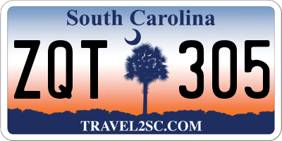 SC license plate ZQT305
