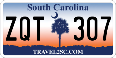 SC license plate ZQT307