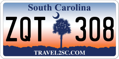 SC license plate ZQT308